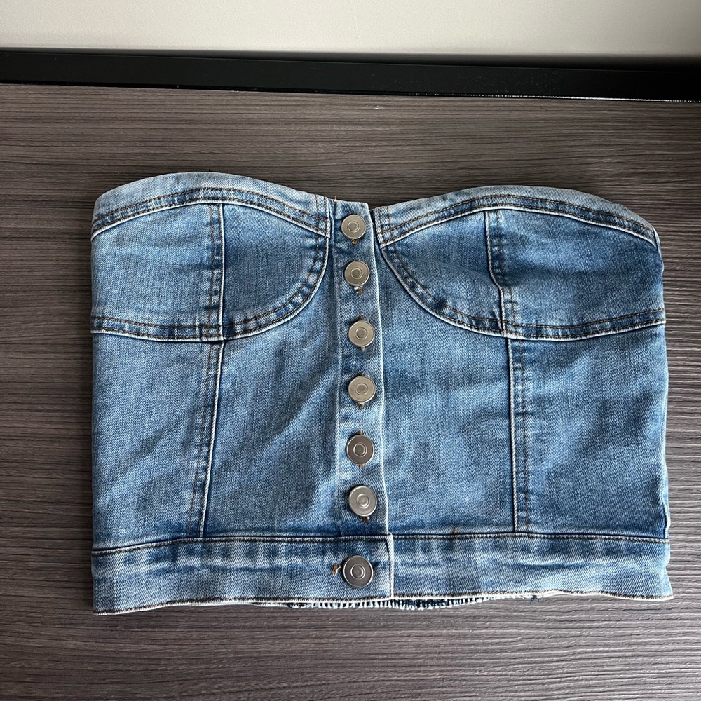 Boutique Jean corset strapless top